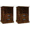 Stella Homewares Bedside Cabinets 2 pcs Smoked Oak 43x36x60 cm