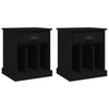 Stella Homewares Bedside Cabinets 2 pcs Black 43x36x50 cm