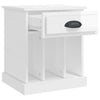Stella Homewares Bedside Cabinet High Gloss White 43x36x50 cm