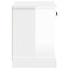 Stella Homewares Bedside Cabinet High Gloss White 43x36x50 cm