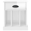 Stella Homewares Bedside Cabinets 2 pcs High Gloss White 43x36x50 cm