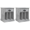 Stella Homewares Bedside Cabinets 2 pcs Concrete Grey 43x36x50 cm