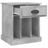 Stella Homewares Bedside Cabinets 2 pcs Concrete Grey 43x36x50 cm