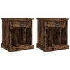 Stella Homewares Bedside Cabinets 2 pcs Smoked Oak 43x36x50 cm