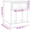 Stella Homewares Bedside Cabinets 2 pcs Grey Sonoma 43x36x50 cm