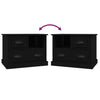 Stella Homewares Bedside Cabinet Black 60x39x45 cm