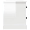 Stella Homewares Bedside Cabinet High Gloss White 60x39x45 cm
