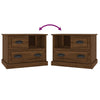 Stella Homewares Bedside Cabinet Brown Oak 60x39x45 cm