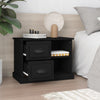 Stella Homewares Bedside Cabinet Black 60x35.5x45 cm