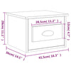 Stella Homewares Wall-mounted Bedside Cabinet White 41.5x36x28cm