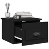 Stella Homewares Wall-mounted Bedside Cabinet Black 41.5x36x28cm