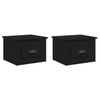 Stella Homewares Wall-mounted Bedside Cabinets 2 pcs Black 41.5x36x28cm