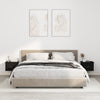 Stella Homewares Wall-mounted Bedside Cabinets 2 pcs Black 41.5x36x28cm