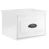 Stella Homewares Wall-mounted Bedside Cabinet High Gloss White 41.5x36x28cm
