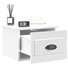 Stella Homewares Wall-mounted Bedside Cabinet High Gloss White 41.5x36x28cm