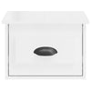 Stella Homewares Wall-mounted Bedside Cabinet High Gloss White 41.5x36x28cm