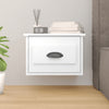 Stella Homewares Wall-mounted Bedside Cabinet High Gloss White 41.5x36x28cm