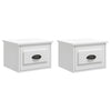 Stella Homewares Wall-mounted Bedside Cabinets 2 pcs High Gloss White 41.5x36x28cm