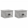 Stella Homewares Wall-mounted Bedside Cabinets 2 pcs Concrete Grey 41.5x36x28cm