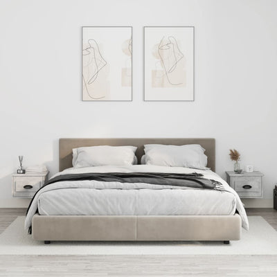 Stella Homewares Wall-mounted Bedside Cabinets 2 pcs Concrete Grey 41.5x36x28cm