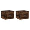Stella Homewares Wall-mounted Bedside Cabinets 2 pcs Smoked Oak 41.5x36x28cm