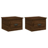 Stella Homewares Wall-mounted Bedside Cabinets 2 pcs Brown Oak 41.5x36x28cm