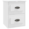 Stella Homewares Wall-mounted Bedside Cabinet White 41.5x36x53cm