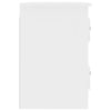 Stella Homewares Wall-mounted Bedside Cabinet White 41.5x36x53cm
