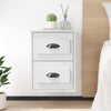 Stella Homewares Wall-mounted Bedside Cabinet White 41.5x36x53cm