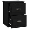 Stella Homewares Wall-mounted Bedside Cabinets 2 pcs Black 41.5x36x53cm