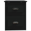 Stella Homewares Wall-mounted Bedside Cabinets 2 pcs Black 41.5x36x53cm