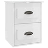 Stella Homewares Wall-mounted Bedside Cabinet High Gloss White 41.5x36x53cm