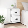 Stella Homewares Wall-mounted Bedside Cabinet High Gloss White 41.5x36x53cm