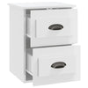 Stella Homewares Wall-mounted Bedside Cabinet High Gloss White 41.5x36x53cm