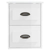 Stella Homewares Wall-mounted Bedside Cabinet High Gloss White 41.5x36x53cm