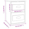 Stella Homewares Wall-mounted Bedside Cabinet High Gloss White 41.5x36x53cm
