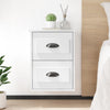 Stella Homewares Wall-mounted Bedside Cabinet High Gloss White 41.5x36x53cm