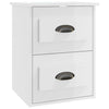 Stella Homewares Wall-mounted Bedside Cabinets 2 pcs High Gloss White 41.5x36x53cm