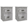 Stella Homewares Wall-mounted Bedside Cabinets 2 pcs Concrete Grey 41.5x36x53cm