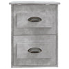 Stella Homewares Wall-mounted Bedside Cabinets 2 pcs Concrete Grey 41.5x36x53cm