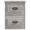 Stella Homewares Wall-mounted Bedside Cabinets 2 pcs Grey Sonoma 41.5x36x53cm