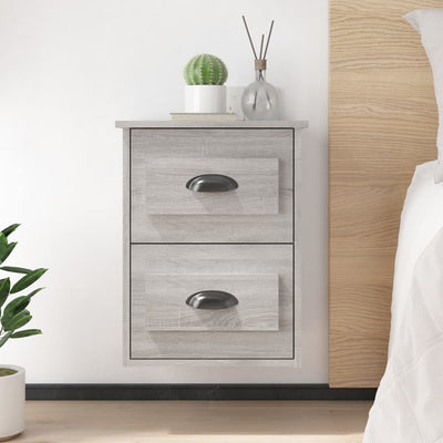 Stella Homewares Wall-mounted Bedside Cabinets 2 pcs Grey Sonoma 41.5x36x53cm