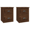 Stella Homewares Wall-mounted Bedside Cabinets 2 pcs Brown Oak 41.5x36x53cm