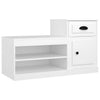 Stella Homewares Shoe Cabinet White 100x42x60 cm Engineered Wood