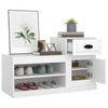Stella Homewares Shoe Cabinet White 100x42x60 cm Engineered Wood