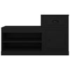 Stella Homewares Shoe Cabinet Black 100x42x60 cm Engineered Wood