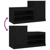 Stella Homewares Shoe Cabinet Black 100x42x60 cm Engineered Wood