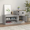 Stella Homewares Shoe Cabinet Concrete Grey 100x42x60 cm Engineered Wood