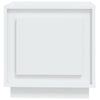 Stella Homewares Bedside Cabinet White 44x35x45 cm Engineered Wood