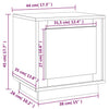 Stella Homewares Bedside Cabinet White 44x35x45 cm Engineered Wood